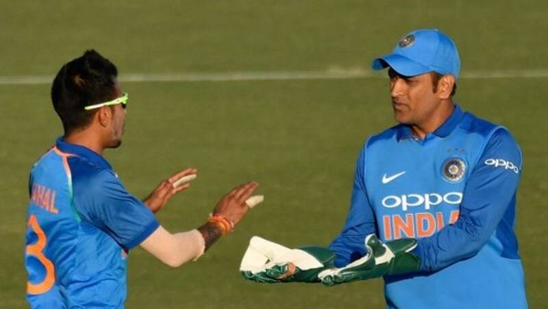 Yuzvendra Chahal MS Dhoni India cricket team Yuzvendra Chahal MS Dhoni India cricket team