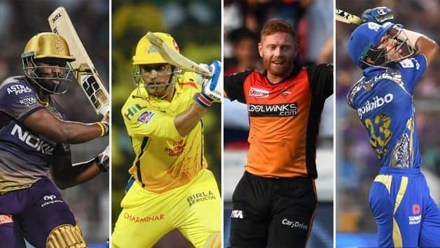 Andre Russell, MS Dhoni, Jonny Bairstow, Hardik Pandya IPL 2019