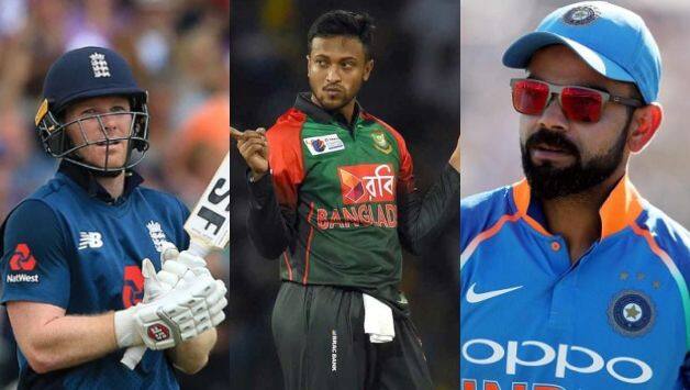 Eoin Morgan, Shakib Al Hasan, Virat Kohli, ICC Cricket World Cup 2019, England, India, Bangladesh