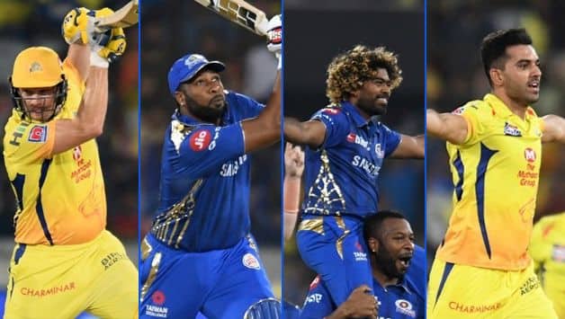 Shane Watson, Kieron Pollard, Lasith Malinga, Deepak Chahar IPL 2019 final