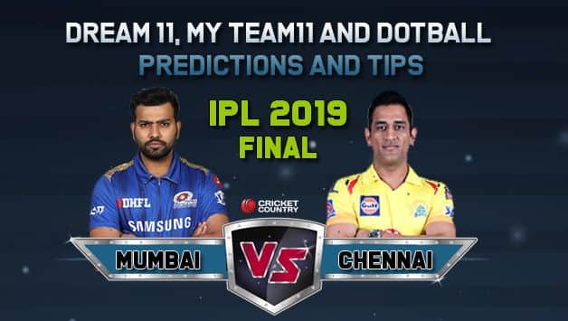 MI vs CSK, IPL 2019 Final – Today’s Best Pick 11 for Dream11, My Team11 and Dotball – Here are the best picks for today’s Final match between MI and CSK at 7:30 pm