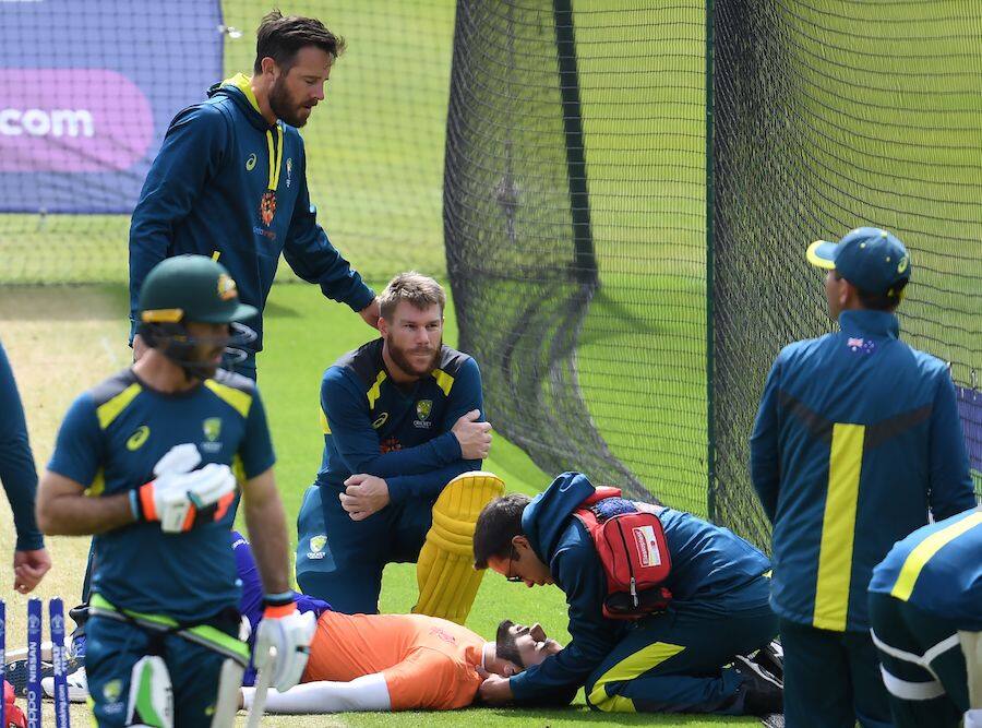 david warner net bowler