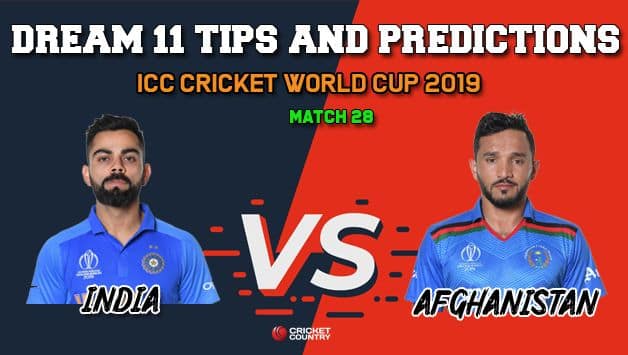 IND vs AFG Dream11 Prediction, ICC Cricket World Cup 2019: Best Playing XI Players to Pick for today’s match between India and Afghanistan at 3 PM