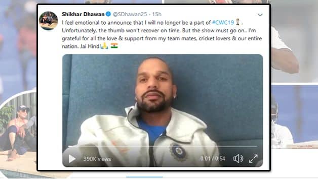 Cricket World Cup 2019: Emotional Shikhar Dhawan says ‘the show must go on’