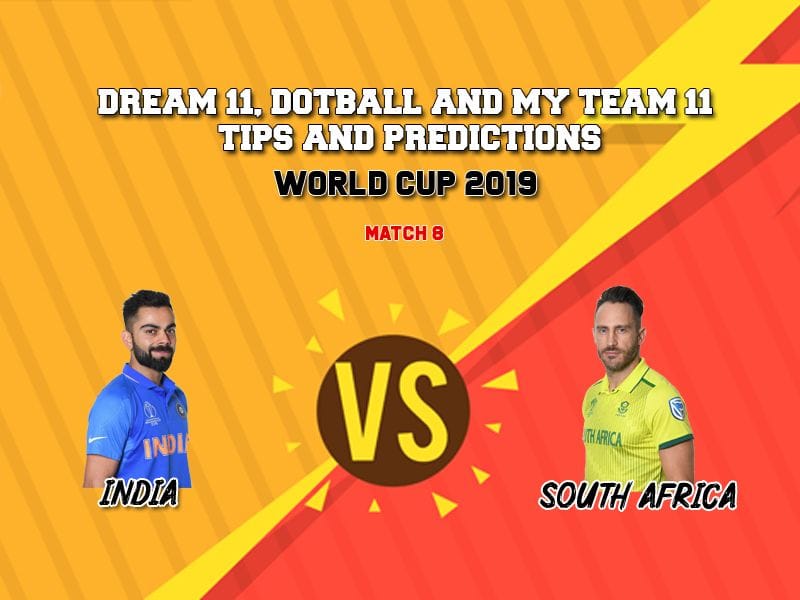 My 11 Circle team, Dream11 Prediction, My Team 11 Prediction: IND vs SA Cricket World Cup 2019, Match 8 Team Best Players to Pick for Today’s Match between India and South Africa at 3 PM