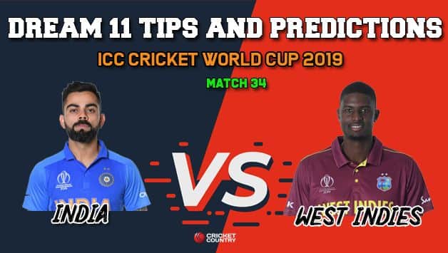 IND vs WI Dream11 Prediction, Cricket World Cup 2019: Best Playing XI Players to Pick for Today’s Match between India and West Indies at 3 PM