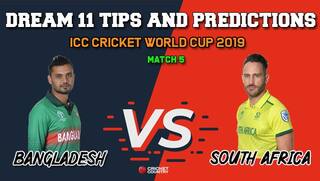 Dream11 Prediction: BAN vs SA, Cricket World Cup 2019, Match 5 Team Best Players to Pick for Today’s Match between Bangladesh and South Africa at 3 PM
