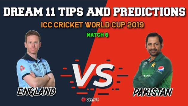 Dream11 Prediction: PAK vs ENG, Cricket World Cup 2019, Match 6 Team Best Players to Pick for Today’s Match between Pakistan and England at 3 PM
