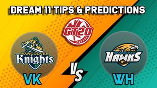 Dream11 Team Vancouver Knights vs Winnipeg Hawks Match 5 GT20 CANADA 2019 GLOBAL T20 CANADA – Cricket Prediction Tips For Today’s T20 Match VK vs WH at Brampton