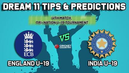Dream11 Team England U19 vs India U19, Match 4, U-19 Tri-series– Cricket Prediction Tips For Today’s match EN-Y vs IN-Y at Cheltenham