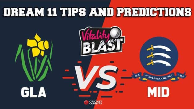 Dream11 Team Glamorgan vs Middlesex South Group VITALITY T20 BLAST ENGLISH T20 BLAST – Cricket Prediction Tips For Today’s T20 Match GLA vs MID at Cardiff