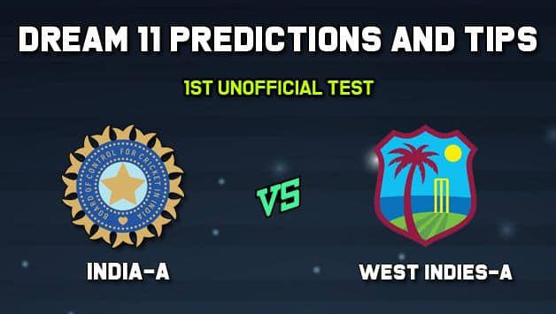 Dream11 Team India A vs West Indies A WI-A vs IN-A Test – Cricket Prediction Tips For Today’s Match IN-A vs WI-A at North Sound