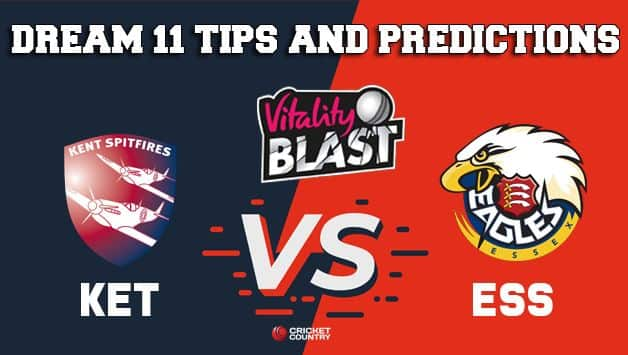 Kent vs Essex Dream11 Team, KET vs ESS - Check My Dream11 Team, Best players list of today's match, Kent vs Essex Dream11 Team Player List, KET vs ESS Dream11 Team Player List, Essex Dream11 Team Player List, Kent Dream11 Team Player List,Dream11 Guru Tips, Online Cricket Tips, South Group VITALITY T20 BLAST ENGLISH T20 BLAST, Online Cricket Tips - VITALITY T20 BLAST ENGLISH T20 BLAST, Cricket Tips And Predictions - South Group, Kent, Essex, Essex vs Kent, VITALITY T20 BLAST ENGLISH T20 BLAST