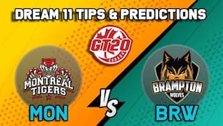 Dream11 Team Montreal Tigers vs Brampton Wolves Match 4 GT20 CANADA 2019 GLOBAL T20 CANADA – Cricket Prediction Tips For Today’s T20 Match MON vs BRW at Brampton