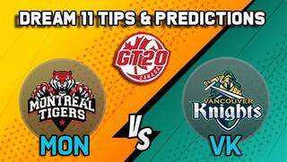 Dream11 Team Montreal Tigers vs Vancouver Knights Match 8 GT20 CANADA 2019 GLOBAL T20 CANADA – Cricket Prediction Tips For Today’s T20 Match MON vs VK at Brampton
