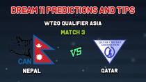 Dream11 Team Nepal vs Qatar Match 3  WORLD T20 QUALIFIER – ASIA  – Cricket Prediction Tips For Today’s  Match NEP vs QAT at Singapore