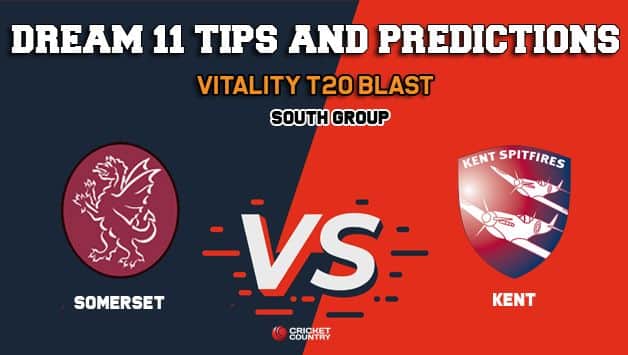 Dream11 Team Somerset vs Kent South Group VITALITY T20 BLAST – Cricket Prediction Tips For Today’s T20 Match SOM vs KEN at Canterbury