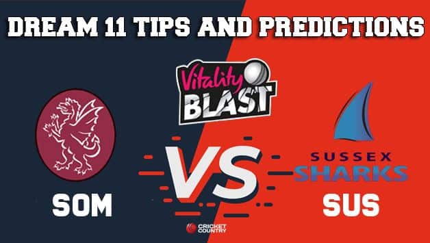 Dream11 Team Somerset vs Sussex South Group VITALITY T20 BLAST ENGLISH T20 BLAST – Cricket Prediction Tips For Today’s T20 Match SOM vs SUS at Taunton