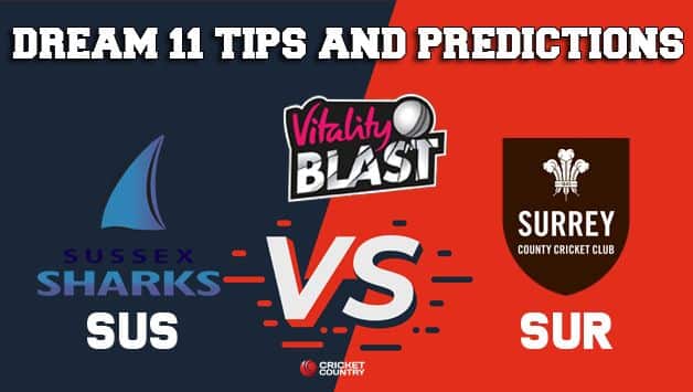 Dream11 Team Sussex vs Surrey South Group VITALITY T20 BLAST ENGLISH T20 BLAST – Cricket Prediction Tips For Today’s T20 Match SUS vs SUR at Brighton