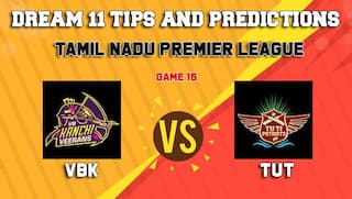 Dream11 Team VB Kanchi Veerans vs TUTI Patriots Match 15 TNPL 2019 TAMIL NADU T20 – Cricket Prediction Tips For Today’s T20 Match VBK vs TUT at Tirunelveli