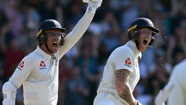Ben Stokes, Jack Leach AFP