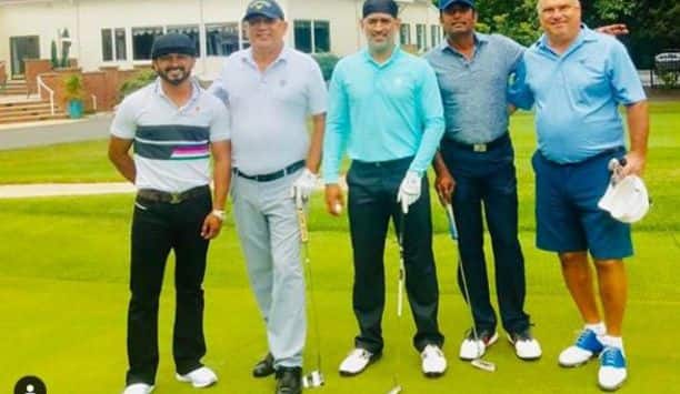 MS Dhoni played golf with Jadhav on National Sports Day