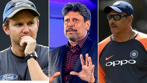 Mike Hesson Kapil Dev Ravi Shastri