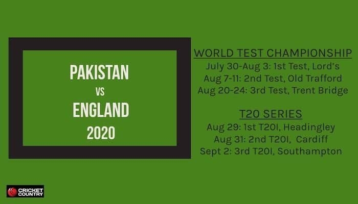 Pakistan cricket tour of England 2020 - Fixtures, schedule, dates ...