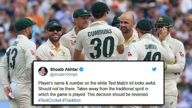 Player’s name and number on the white Test kit looks awful: Shoaib Akhtar