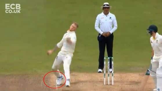 Ben Stokes controversial no ball in the ashes @ ECB/ Twitter (Screengrab)