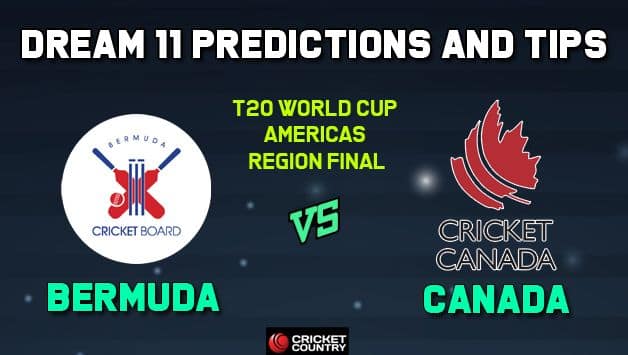 BER vs CAN Dream11 Team Bermuda vs CANADA, ICC Men’s T20 World Cup Americas region final – Cricket Prediction Tips For Today’s Match BER vs CAN at Sandys Parish