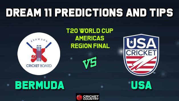 BER vs USA Dream11 Team Bermuda vs USA AMERICAS REGION FINAL-T20 ICC Men’s T20 World Cup Americas Region Final – Cricket Prediction Tips For Today’s T20 Match at Hamilton