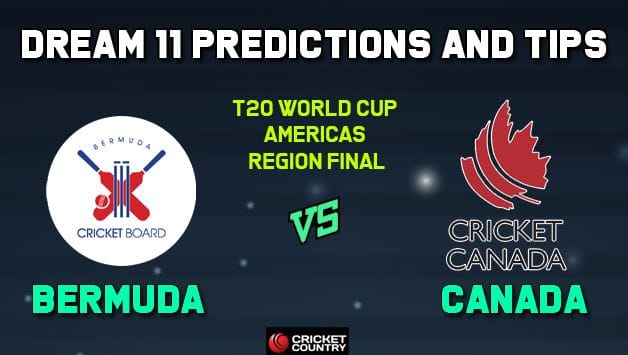BER vs CAN Dream11 Team Bermuda vs Canada AMERICAS REGION FINAL-T20 ICC Men’s T20 World Cup Americas Region Final – Cricket Prediction Tips For Today’s T20 Match at Sandys Parish