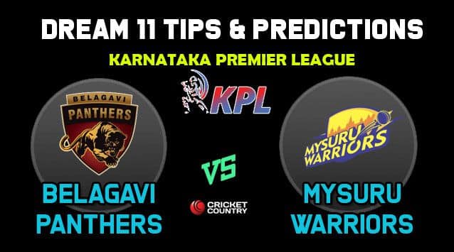 BP vs MW Dream11 Team Belagavi Panthers vs Mysuru Warriors KPL 2019 Karnataka Premier League – Cricket Prediction Tips For Today’s T20 Match at Bengaluru