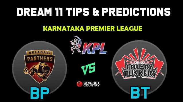 BP vs BT Dream11 Team Belagavi Panthers vs Bellary Tuskers KPL 2019 Karnataka Premier League – Cricket Prediction Tips For Today’s T20 Match at Bengaluru