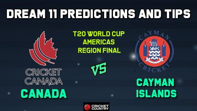CAN vs CAY Dream11 Team Canada vs Cayman Islands AMERICAS REGION FINAL-T20 ICC Men’s T20 World Cup Americas Region Final – Cricket Prediction Tips For Today’s T20 Match at Hamilton