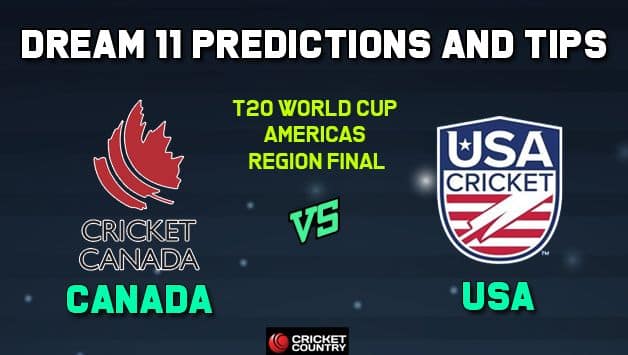 CAN vs USA Dream11 Team Canada vs USA AMERICAS REGION FINAL-T20 ICC Men’s T20 World Cup Americas Region Final – Cricket Prediction Tips For Today’s T20 Match at Sandys Parish