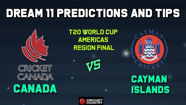 CAN vs CAY Dream11 Team Canada vs Cayman Islands AMERICAS REGION FINAL-T20 ICC Men’s T20 World Cup Americas Region Final – Cricket Prediction Tips For Today’s T20 Match at Sandys Parish