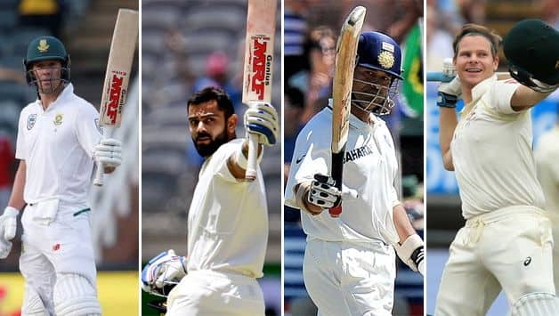 AB de Villiers, Virat Kohli, Sachin Tendulkar,Steve Smith test centuries