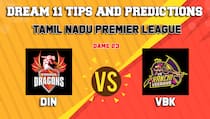Dream11 Team Dindigul Dragons vs VB Kanchi Veerans Match 23 TNPL 2019 TAMIL NADU T20 – Cricket Prediction Tips For Today’s T20 Match DIN vs VBK at Chennai