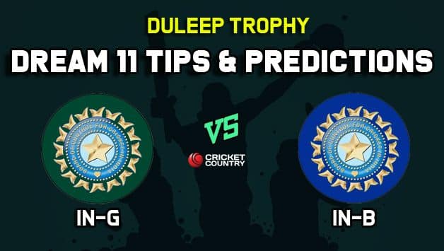 IN-G Vs IN-B Dream11 Team India Green Vs India Blue Duleep Trophy 2019 ...