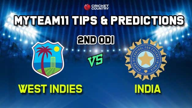 IND vs WI My Team 11 Team India vs West Indies, 2nd ODI, West Indies vs India ODI – Cricket Prediction Tips For Today’s Match IND vs WI at Trinidad