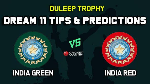IN-G vs IN-R Dream11 Team India Green vs India Red Duleep Trophy 2019 – Cricket Prediction Tips For Today’s Match at Alur