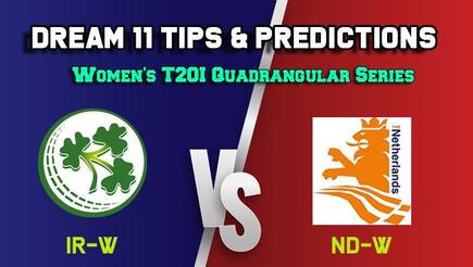 IR-W vs ND-W Dream11 Team Ireland Women vs Netherlands Women, 8th Match, Women’s Quadrangular T20I – Cricket Prediction Tips For Today’s Match IR-W vs ND-W at Deventer