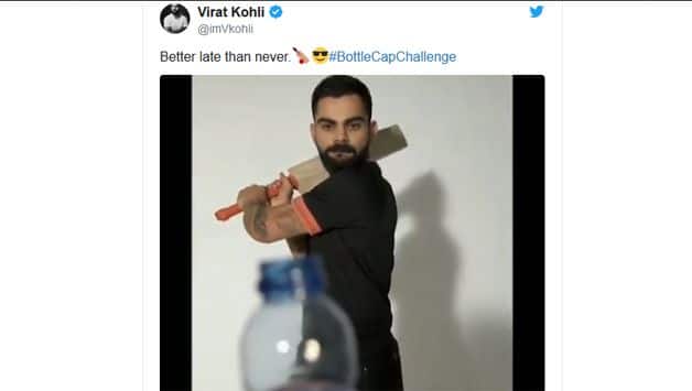 WATCH: Virat Kohli’s Bottle Cap challenge with Ravi Shastri’s commentary