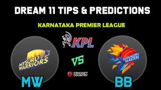 Dream11 Team Mysuru Warriors vs Bengaluru Blasters Match KARNATAKA PREMIER LEAGUE 2019, 2019 Karnataka Premier League – Cricket Prediction Tips For Today’s T20 Match MW vs BB at Bengaluru