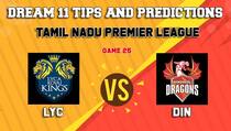 Dream11 Team Lyca Kovai Kings vs Dindigul Dragons Match 25 TNPL 2019 TAMIL NADU T20 – Cricket Prediction Tips For Today’s T20 Match LYC vs DIN at Tirunelveli