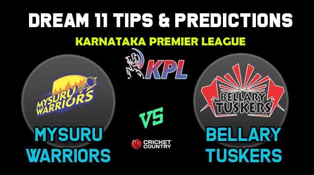 MW vs BT Dream11 Team Mysuru Warriors vs Bellary Tuskers KPL 2019 Karnataka Premier League – Cricket Prediction Tips For Today’s T20 Match at Mysore