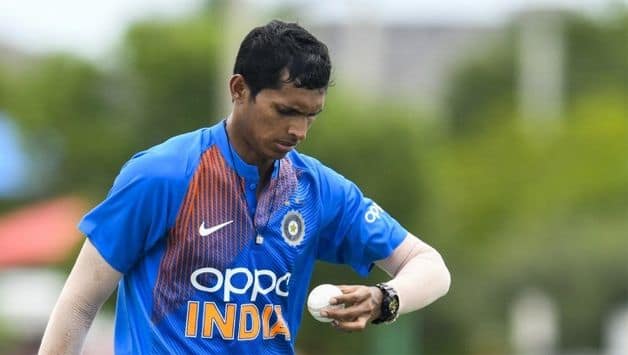 Navdeep Saini ICC code of conduct, India vs west Indies, India vs West Indies 3rd T20I, Ind vs wi 3rd T20I live score, India vs West Indies live cricket score, Live cricket score, latest cricket news, Navdeep saini cricket news, Navdeep saini cricketer age