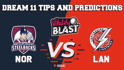 Dream11 Team Northamptonshire vs Lancashire North Group VITALITY T20 BLAST ENGLISH T20 BLAST – Cricket Prediction Tips For Today’s T20 Match NOR vs LAN at Northampton